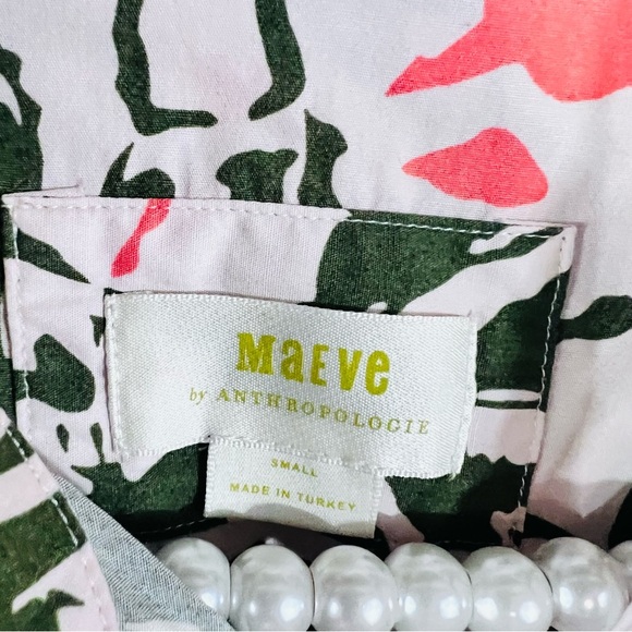 Maeve by Anthropologie Bentina Floral Shirt Mini Dress Size S - Picture 9 of 11